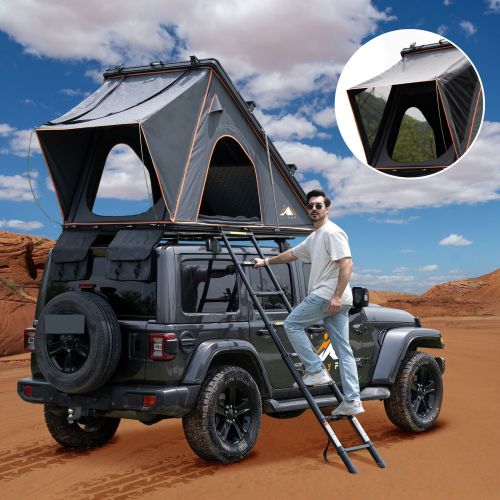 Explorer Rooftop Tent Hardshell with Luggage Racks&Replaceable Netting Rain Curtains, Truck Bed Tent for Camping Explorer Rooftop Tent Hardshell with Luggage Racks&Replaceable Netting Rain Curtains, Truck Bed Tent for Camping